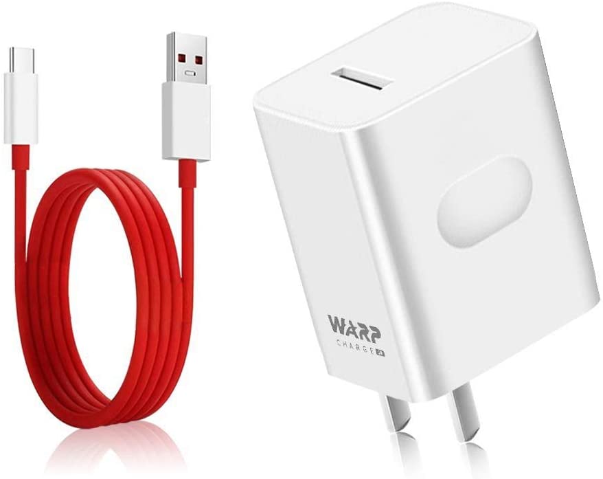 OnePlus Warp Charger 30W Power Adapter [5V 6A] + OnePlus USB-C Fast Charging Cable 1M / 3.3FT Data Cable